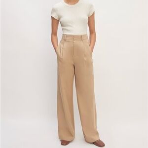 Everlane Tan Wide Leg Pants